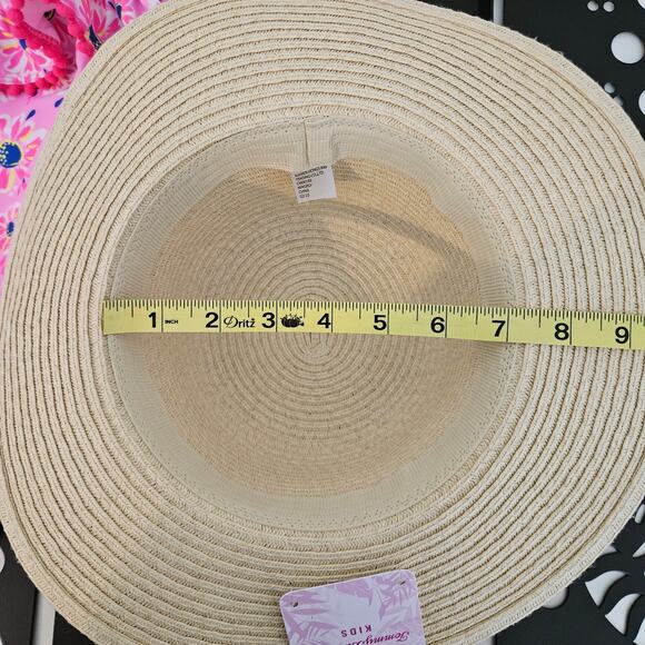 Tommy Bahama Pink Floral One-Piece Swimsuit and Matching Hat | Kid's 5 - Picture 10 of 16